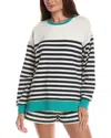 Z Supply Layer Up Stripe Sweatshirt In Eclipse In Multi