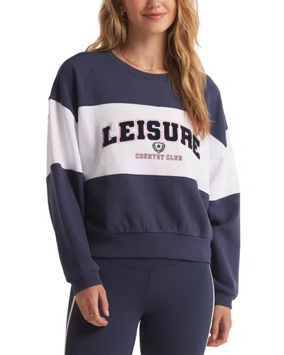Z Supply Leisure Sweatshirt In Blue