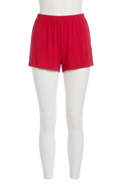 Z Supply Let's Make Up Shorts In Kiss Me Red