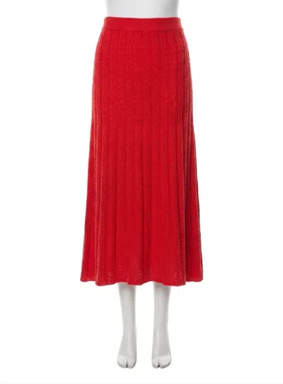 Z Supply Lexa Crochet Sweater Skirt In Red In Multi