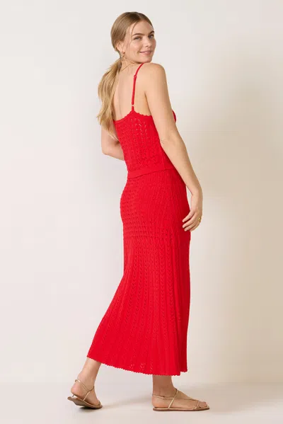Z Supply Lexa Sweater Maxi Skirt In Red