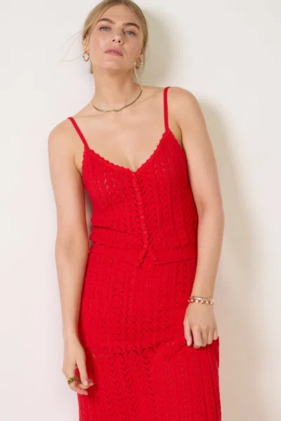 Z Supply Lexa Sweater Tank Top In Red