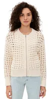 Z Supply Liam Sweater Jacket Sea Salt In Sea Salt