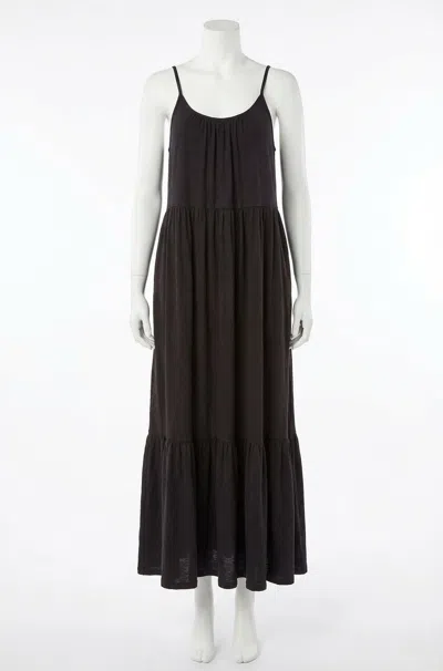 Z Supply Lido Slub Midi Dress In Black
