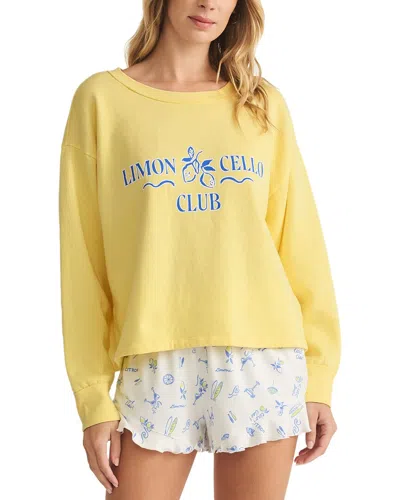 Z Supply Limoncello Sweatshirt In Yellow