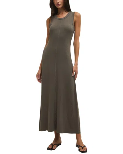 Z Supply Linden Rib Maxi Dress In Gray