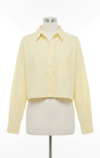 Z Supply Lisette Poplin Top In Pineapple In Yellow