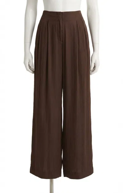 Z Supply Lisse Wide Leg Pant In Dark Chocolate In Brown