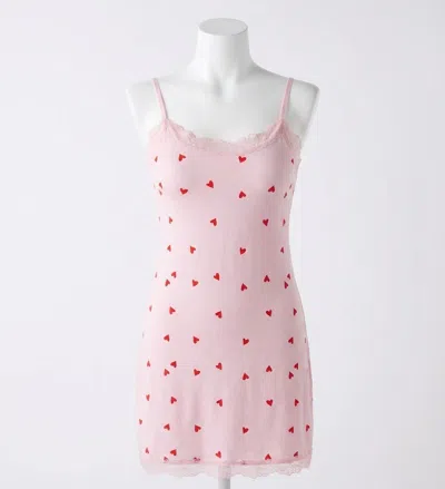 Z Supply Little Things Heart Chemise In Pink Marshmallow In Multi