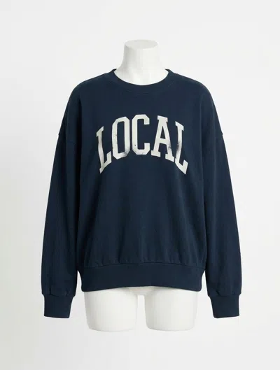 Z Supply Local Sunday Sweatshirt In Eclipse In Blue