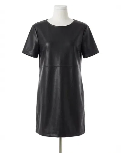 Z Supply London Faux Leather Dress In Black