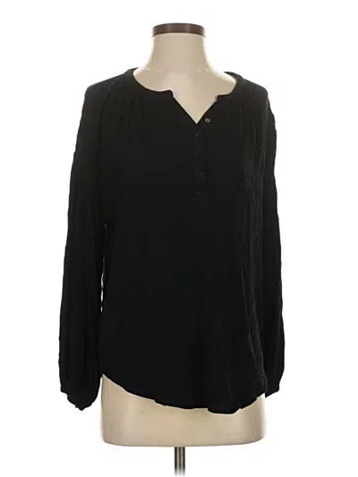 Pre-owned Z Supply Long Sleeve Blouse In Black