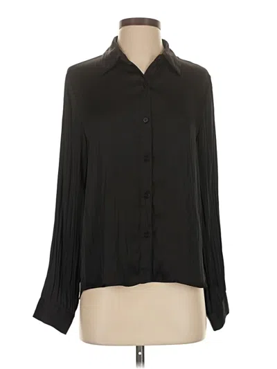 Pre-owned Z Supply Long Sleeve Blouse In Black