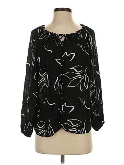 Pre-owned Z Supply Long Sleeve Blouse In Black