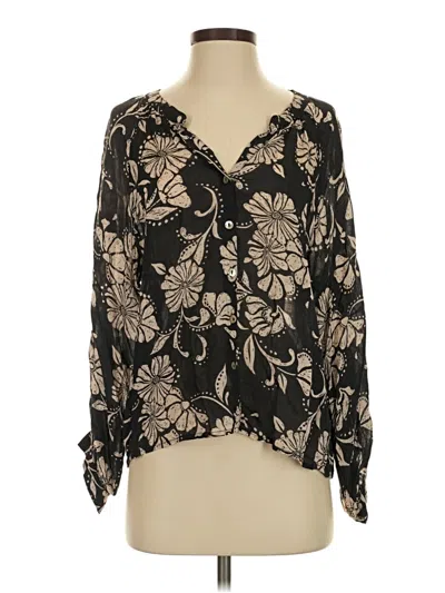 Pre-owned Z Supply Long Sleeve Blouse In Black