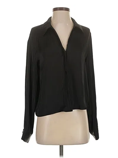 Pre-owned Z Supply Long Sleeve Blouse In Black
