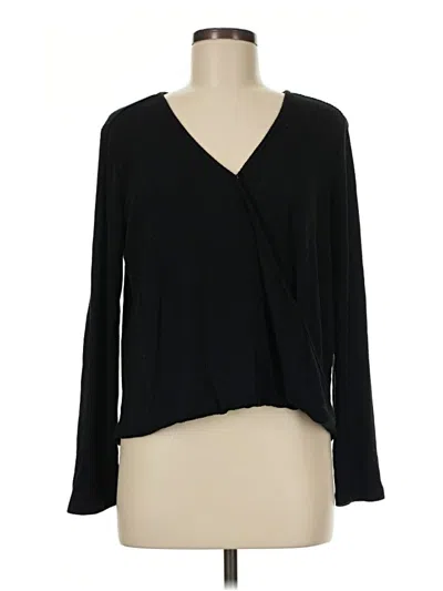 Pre-owned Z Supply Long Sleeve Blouse In Black