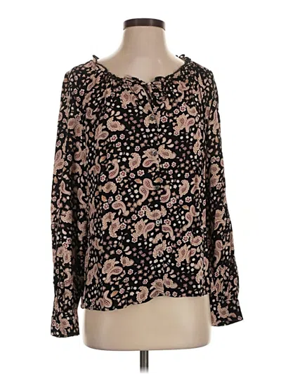 Pre-owned Z Supply Long Sleeve Blouse In Black