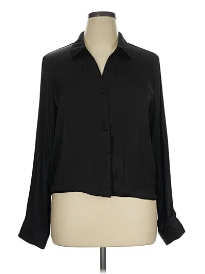 Pre-owned Z Supply Long Sleeve Blouse In Black