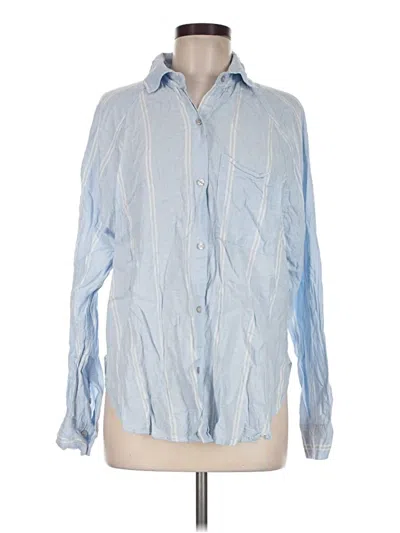Pre-owned Z Supply Long Sleeve Blouse In Blue