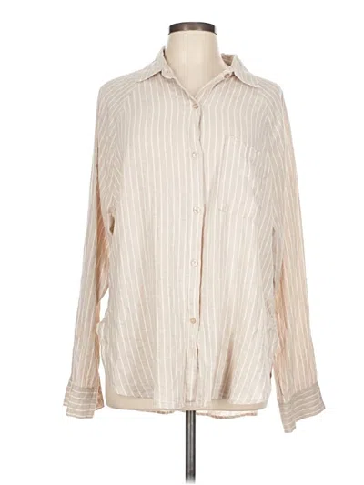 Pre-owned Z Supply Long Sleeve Blouse In Brown