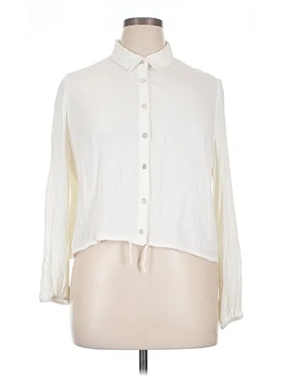 Pre-owned Z Supply Long Sleeve Blouse In Ivory
