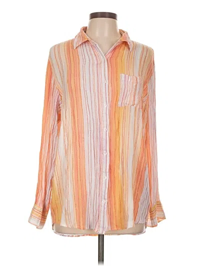 Pre-owned Z Supply Long Sleeve Blouse In Orange