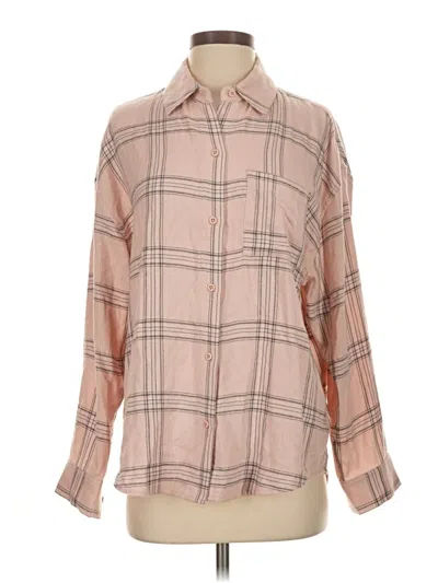 Pre-owned Z Supply Long Sleeve Blouse In Tan