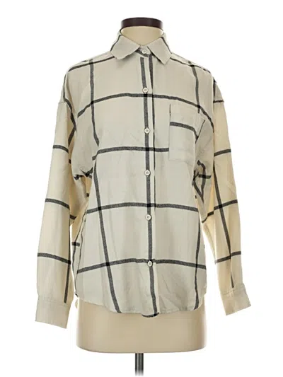 Pre-owned Z Supply Long Sleeve Blouse In Tan