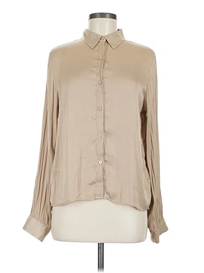 Pre-owned Z Supply Long Sleeve Blouse In Tan