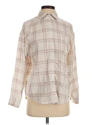 Pre-owned Z Supply Long Sleeve Blouse In Tan