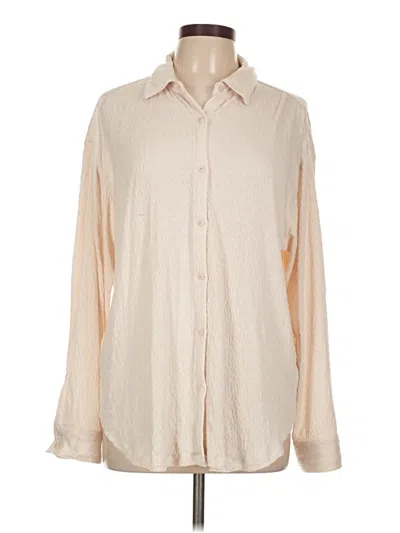 Pre-owned Z Supply Long Sleeve Blouse In White