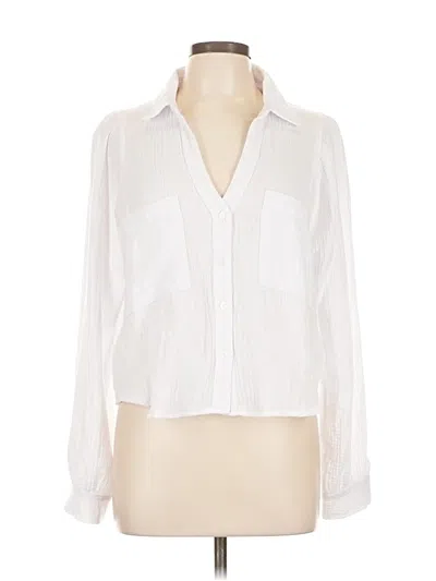 Pre-owned Z Supply Long Sleeve Blouse In White