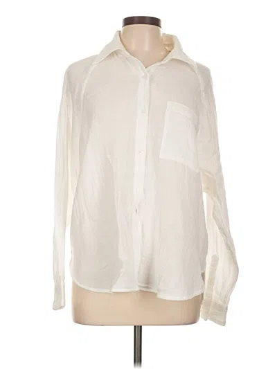 Pre-owned Z Supply Long Sleeve Blouse In White