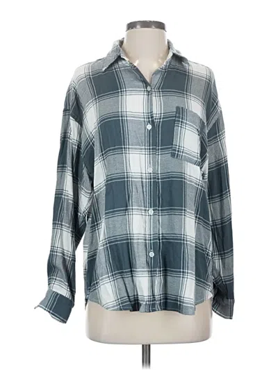 Pre-owned Z Supply Long Sleeve Button Down Shirt In Blue