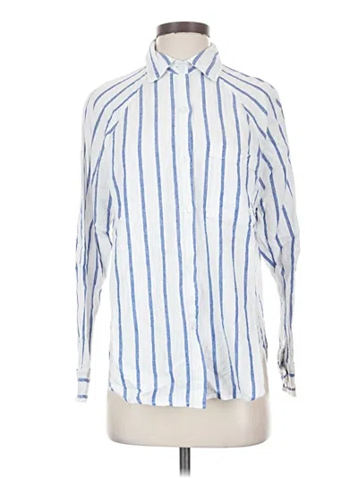 Pre-owned Z Supply Long Sleeve Button Down Shirt In Blue