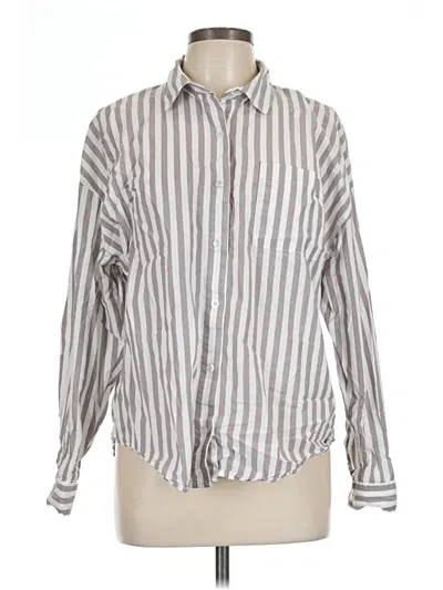 Pre-owned Z Supply Long Sleeve Button Down Shirt In Gray