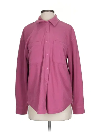 Pre-owned Z Supply Long Sleeve Button Down Shirt In Pink