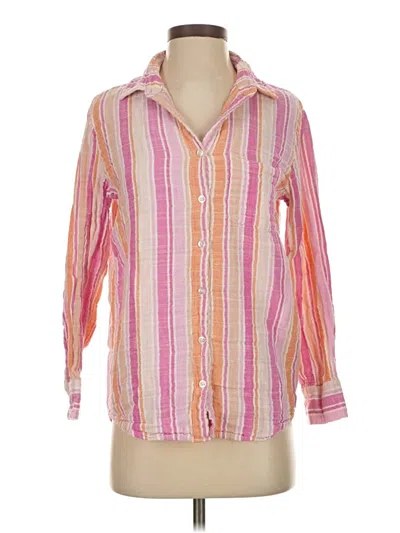Pre-owned Z Supply Long Sleeve Button Down Shirt In Pink