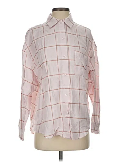 Pre-owned Z Supply Long Sleeve Button Down Shirt In Pink