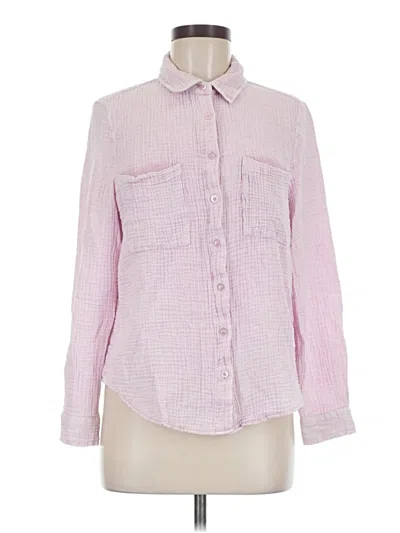 Pre-owned Z Supply Long Sleeve Button Down Shirt In Pink