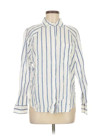 Pre-owned Z Supply Long Sleeve Button Down Shirt In White