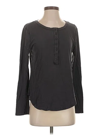 Pre-owned Z Supply Long Sleeve Henley Shirt In Gray