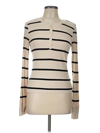 Pre-owned Z Supply Long Sleeve Henley Shirt In Ivory