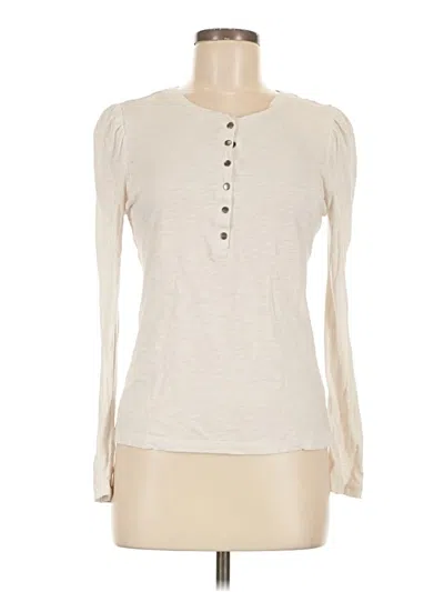 Pre-owned Z Supply Long Sleeve Henley Shirt In Ivory