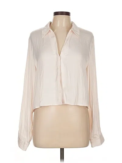 Pre-owned Z Supply Long Sleeve Polo Shirt In White