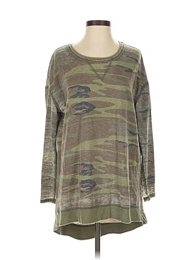 Pre-owned Z Supply Long Sleeve T-shirt In Green