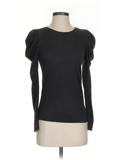 Pre-owned Z Supply Long Sleeve Top Black Sweetheart Neckline Tops
