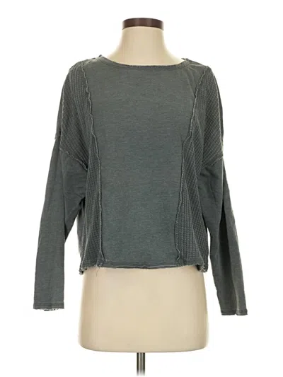 Pre-owned Z Supply Long Sleeve Top Gray Boatneck Tops