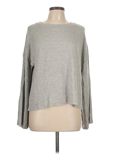 Pre-owned Z Supply Long Sleeve Top Gray Crew Neck Tops